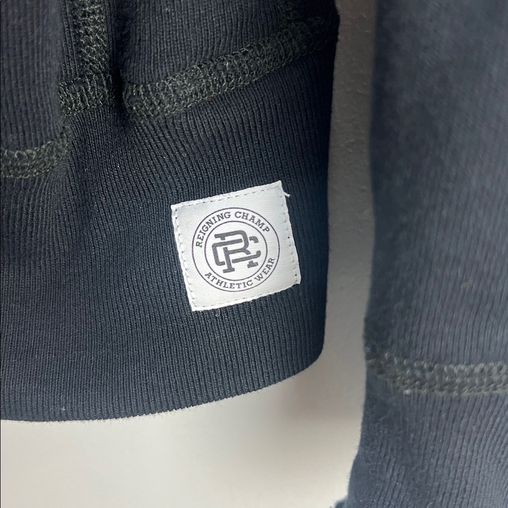 Reigning Champ Black Full-Zip Hooded Sweatshirt - Picture 5 of 10